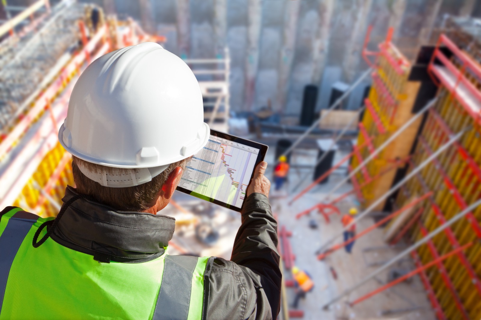 Engineer with tablet
